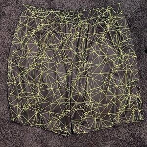 Men's Green Black Basketball Athletic Shorts